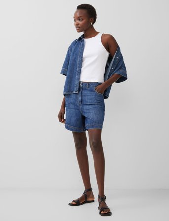 French Connection Finley Denim Short - Blue - 42