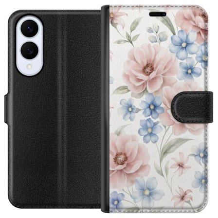 Yhteensopiva Lompakkokotelo Samsung Galaxy S25 Edge Romanttiset kukat