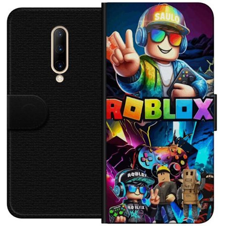 OnePlus 7 Pro Plånboksfodral Roblox-speldesign med färgglada avatar-spelkontrollers och karaktärer, perfekt motiv för spelare som älskar Roblox o