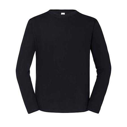 Fruit of the Loom Mens Iconic Long-Sleeved T-Shirt XS Svart