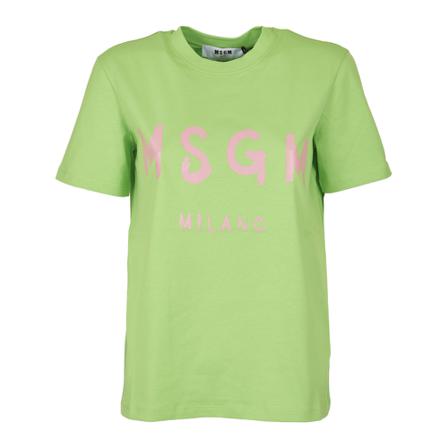Msgm, T-Shirts Groen, Dames, Maat:L