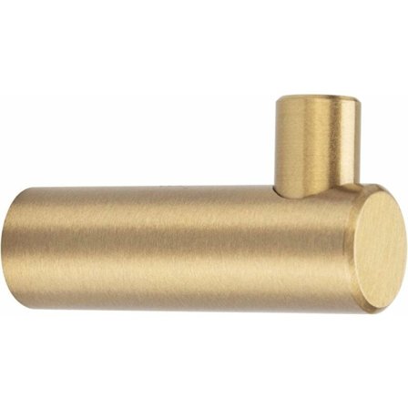 Set med 5 väggmonterade klädkrokar i mässing, guld