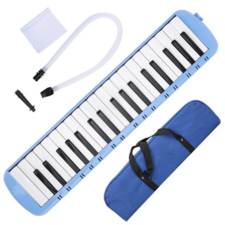 Melodica 37 tangenter Keyboard Vind Musikk Instrument for Nybegynner Profesjonell TreningBlå