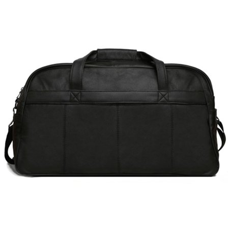 Svart weekendbag / sportsbag i ekte skinn