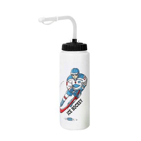 1000ML Ishockey Vannflaske Bærbar Fotballflaske Høy Kapasitet Klassisk Design Sportsflaske B