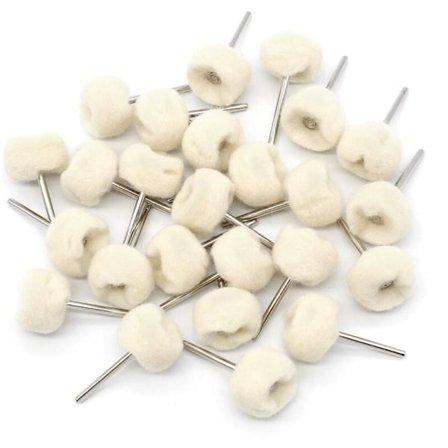 Beige bomullspoleringshjul för Dremel roterande verktyg för att ta bort ru