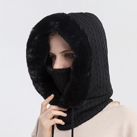 Vinterbalaklava for kvinner Vinterbalaklava for kvinner Fleecehatt Multifunksjonelle vindtette masker Fleecehatt Halsvarmer Skilue Vindtett kompatibel