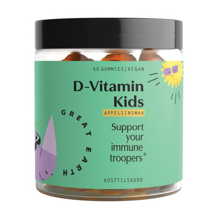Great Earth D-Vitamin Kids gummies, 60 stk.