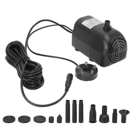 Aurinkopaneelinen vesipumppu ABS upotettava koristeellinen suihkulähdepumppu harjaton pumppu valolla puutarhaan DC 6V-24V