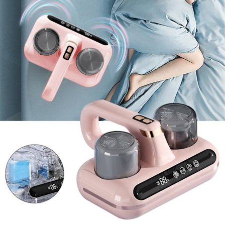 Mini Anti-kvalsterdammsugare - 100W Kraftfull UV-kvalsterrengörare med värme (Rosa)