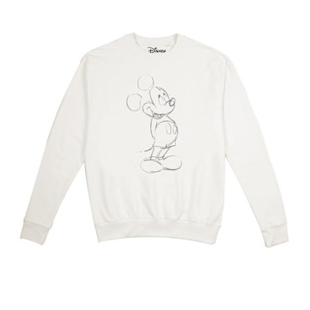 Disney Dam/Kvinnor Mickey Mouse Skiss Sweatshirt S Stone