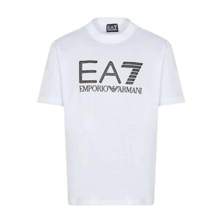 Emporio Armani Ea7 - T-shirts - Vit - Herr - Storlek: M, Herr, Storlek: M