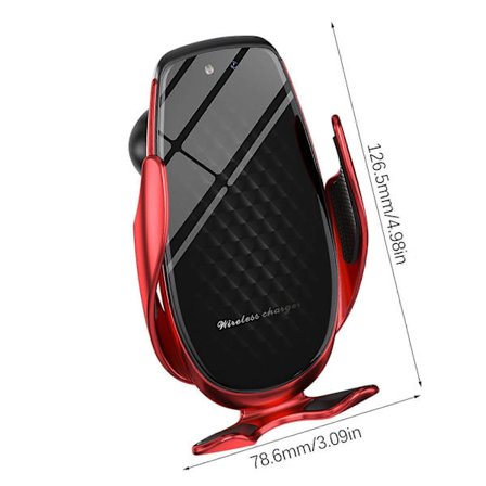 Bilholder, Mobiltelefonholder, Trådløs Oplader, Bil Automatisk Infrarød Sensor 15W