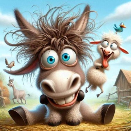 Poster Barnrum Rolig Djur 50x70 cm