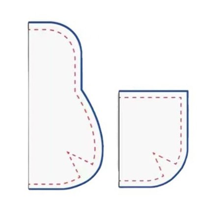 Akryl skabeloner Sæt skabelon Quilting lineal L L