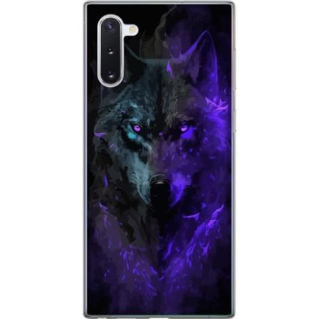 Samsung Galaxy Note10 Genomskinligt Skal Varg Lila