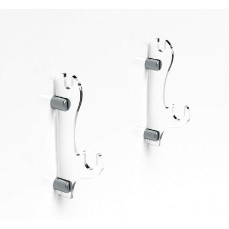 1 par lyssabel sverd stativer samurai sabel veggmontert display to sverd kampsport sverd stativ(Transparent)