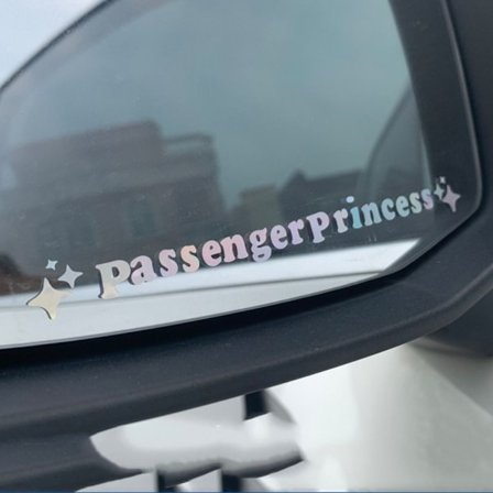 6 st Passagerarprinsessa Dekaler Bokstav Bilspegel