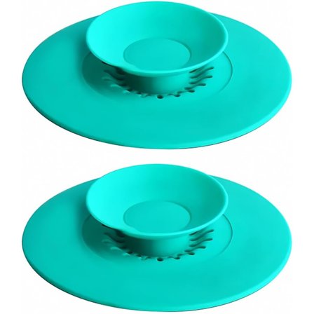 Badekarpropp Universal Kjøkkenvaskpropp Vaskpropp Badekarpropp, 2 stk, Innebygd Matavfall- og Hårfilter, Egnet for kompatible vasker