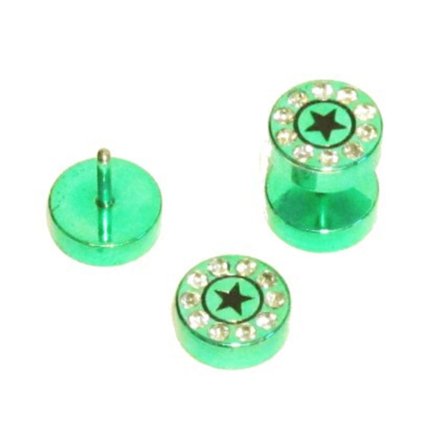 Fake Plug - Stjerne med hvide krystaller