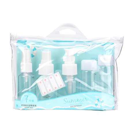 Bärbar flaska kosmetika tom flaska sprayflaska kosmetika underflaska set för resor (vit