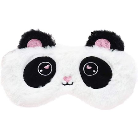 Sød Panda Sovemaske Blød Fluffy Plys Øjenbind Sjov Nyhed Sovemaske Øjendækken Øjenskygge Børn Nat Lur Rejse Meditation - Panda