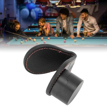 Magnetisk lommebillard kridtholder læder kridtklips billard pool kø snooker tilbehør sort