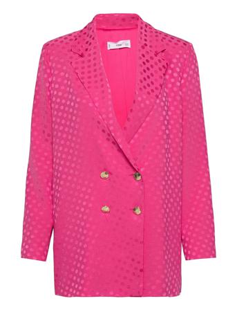 Topete Blazers Double Breasted Blazers Rosa Mango