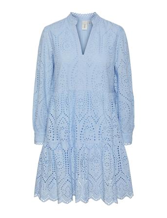Yasholi Ls Dress S. Noos Lyhyt Mekko Blue YAS