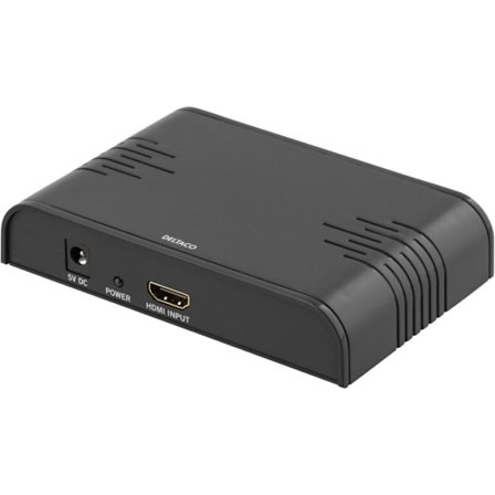 DELTACO Signalomvandlare, HDMI till SCART, PAL, svart (HDMI-SCART2)