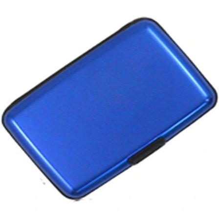Kreditkortholder i aluminium Pung ETUI Tegnebog Metal Visitkortholder Blå