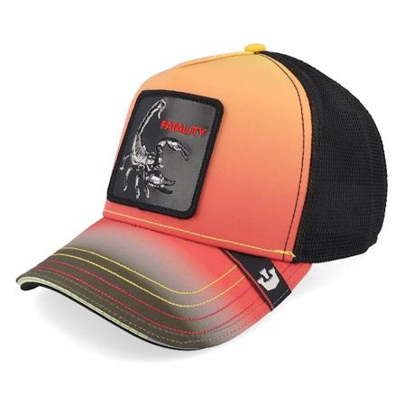 Goorin Bros. - Orange trucker Casquette - Finish Him Insert Coin Red/Black A-Frame Trucker @ Hatstore