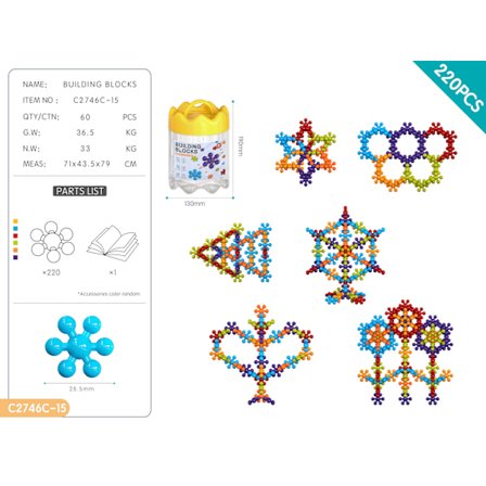 Uudet DIY-luumunkukkien rakennuspalikat, opettavaiset lelut varhaislapsuuteen
