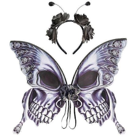 1 Sett Halloween Kostyme Haloween Sommerfuglvinge Blomsterhårbøyle For Cosplay