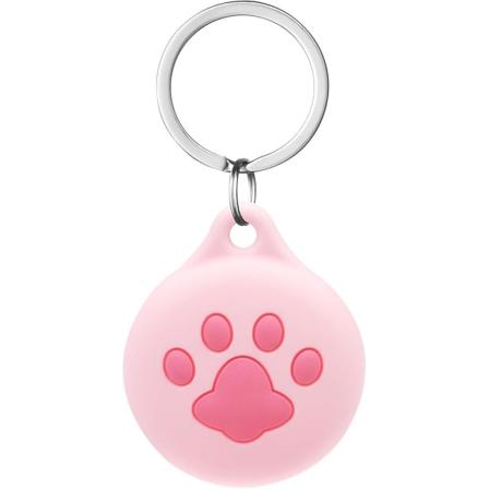 1 stk. Airtag-holder etui, sød tegneserie blød silikone nøglering beskyttende etui kompatibel med Airtag, til hundehalsbånd, bagage Cat Paw