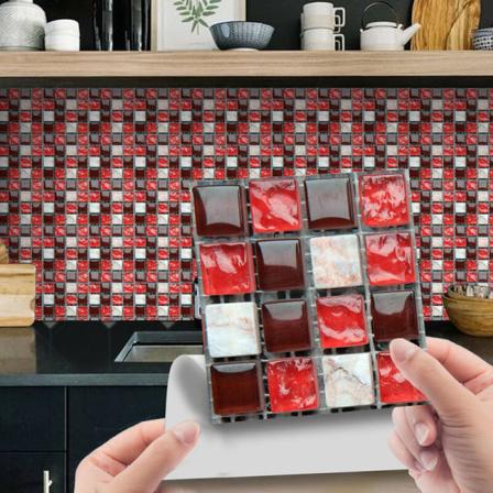 10 kpl DIY 3D kristallilaattatarrat vedenpitävät itseliimautuvat seinätarrat