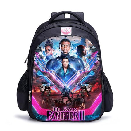 16 tommer Black Panther Rygsæk Dreng Pige Skole Skuldertasker Studerende Børn Skole Tasker College Rygsæk Mochila