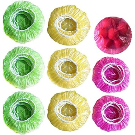 60 Stycken Mat Skålskydd Färgglada Mat Skydd Återanvändbara Elastiska Förvarings Plast Skålskydd Tallriksskydd för Utomhus Picknick Familj