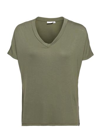 Vibelis V-Neck S/S Top/Su Green Vila