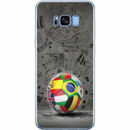 Samsung Galaxy S8+ Genomskinligt Skal Fotboll Världen