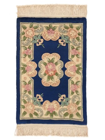 China 90 Line Rug 62X93 Orange/Black Wool, China