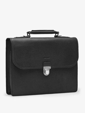 John Henric Men's Black Briefcase Parma Size Onesize