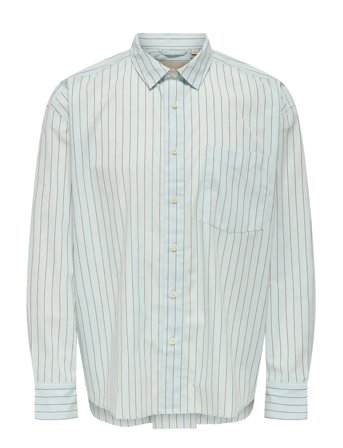 ONLY & SONS | Onsbarry Rlx Popplin Stripe Ls Cf | S