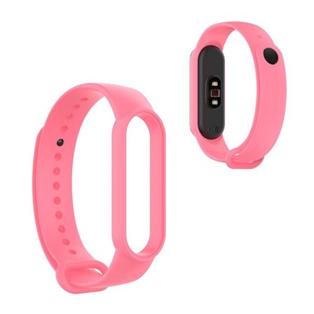 Xiaomi Mi Smart Band 6 / 5 glossy silicone watch band - Pink
