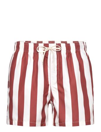 Slhdane Aop Swimshorts Brown Selected Homme