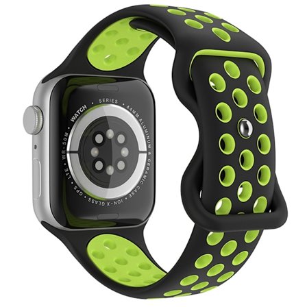 Sportarmband Dual-Color Apple Watch 42/44/45/46/49 mm (M/L) Svart/Gul