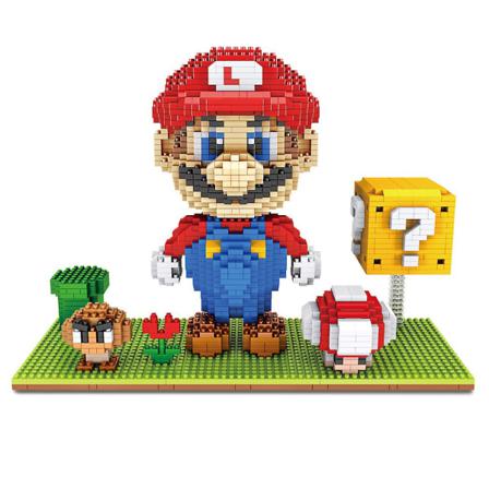 Super Mario Building Blocks Pussel Micro 3d Figurer