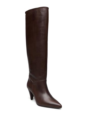 Biagida Long Boot Crust Lange Støvler Brun Bianco