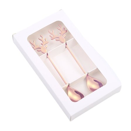 2 stk Rustfrie Elggevir Skjeer Burr-frie Delikate Restaurant Skjeer for Kjøkken Rose Gold 2 stk Gaveeske