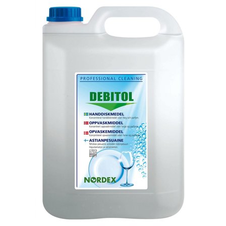 NORDEX Handdiskmedel Debitol, parfymerat, 5l - Lyreco - Städ och hygien - Diskrengöring - Handdiskmedel